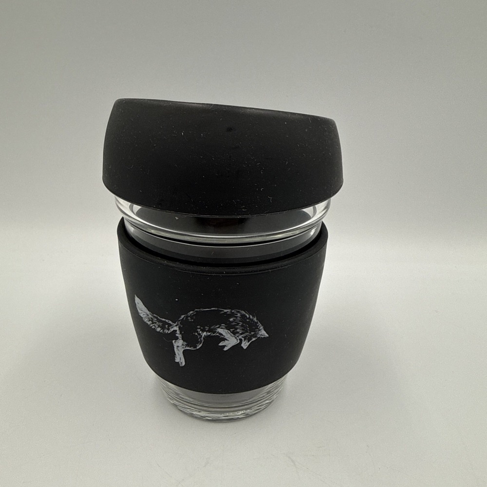 JOCO Cup 12 oz Eco-innovative Borosilicate Glass Classic Cup Rubber Sleeve